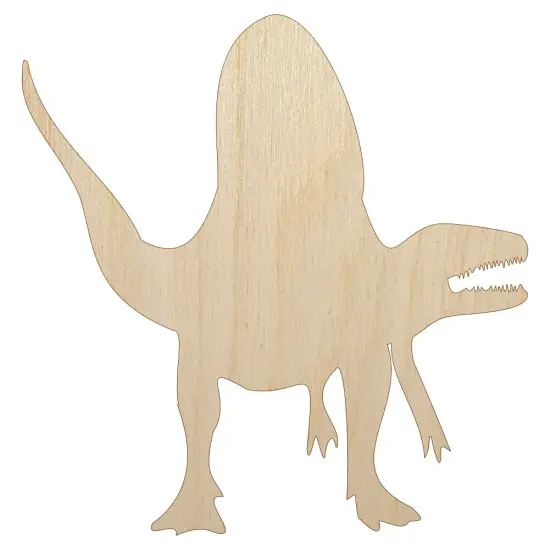Spinosaurus Dinosaur Solid Unfinished Wood Shape Piece Cutout for DIY Craft Projects {1}