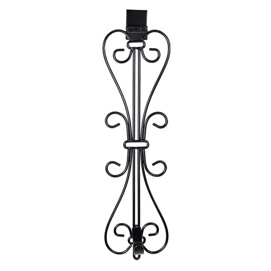 Adjustable Wreath Hanger for Door - Elegant Black {4}