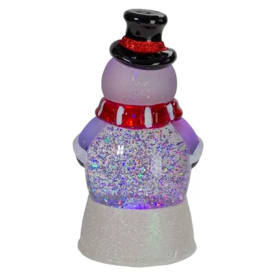 Northlight LED Lighted Color Changing Snowman Christmas Snow Globe - 7.5" White {6}