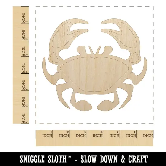 Crab Icon Unfinished Wood Shape Piece Cutout for DIY Craft Projects {1}