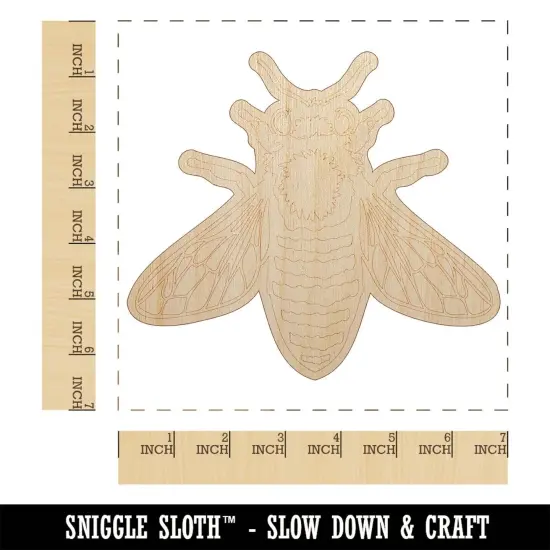 Realistic Fuzzy Honey Bee Unfinished Wood Shape Piece Cutout for DIY Craft Projects {1}