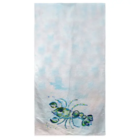 Betsy Drake Blue Crayfish Beach Towel Multicolor {1}