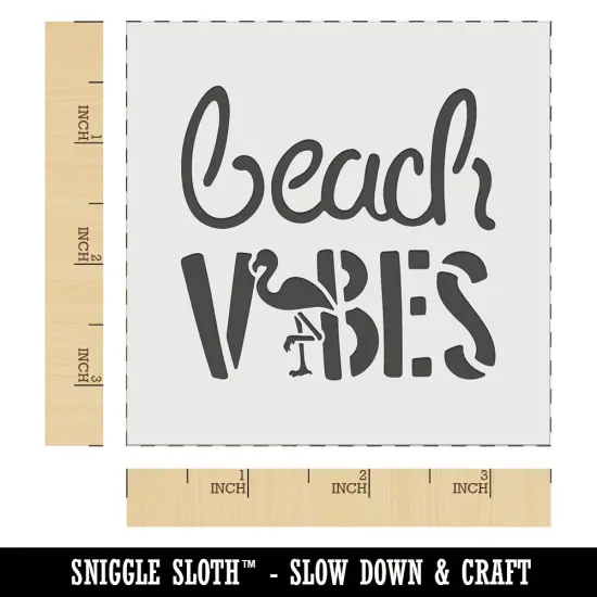 Beach Vibes Flamingo Wall Cookie DIY Craft Reusable Stencil {5}