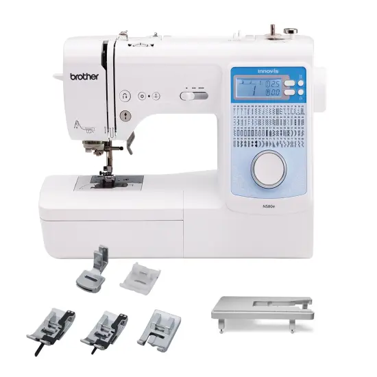 Brother Innov-is NS80E Sewing Machine With Foot Kit and Extension Table Bundle {1}