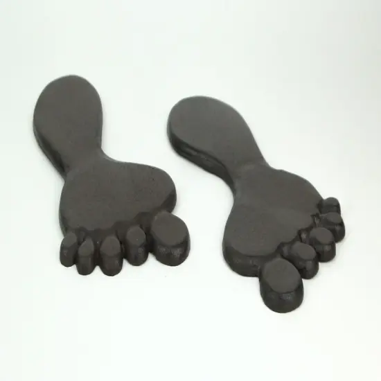 Pair Of Cast Iron Footprint Stepping Stones Antique Finish {4}