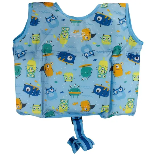 SwimWays 12" Blue and Yellow Adorable Monsters Children's Life Vest {4}