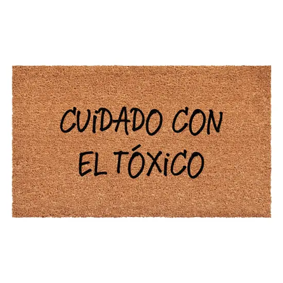 Cuidado Con El Toxico Spanish Doormat {1}