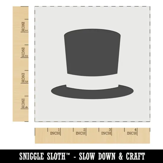 Top Hat Wall Cookie DIY Craft Reusable Stencil {6}