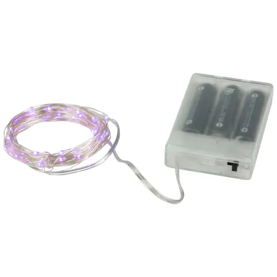 Northlight Micro Fairy Christmas Lights - Purple LED - 16' Copper Wire - 50ct {7}