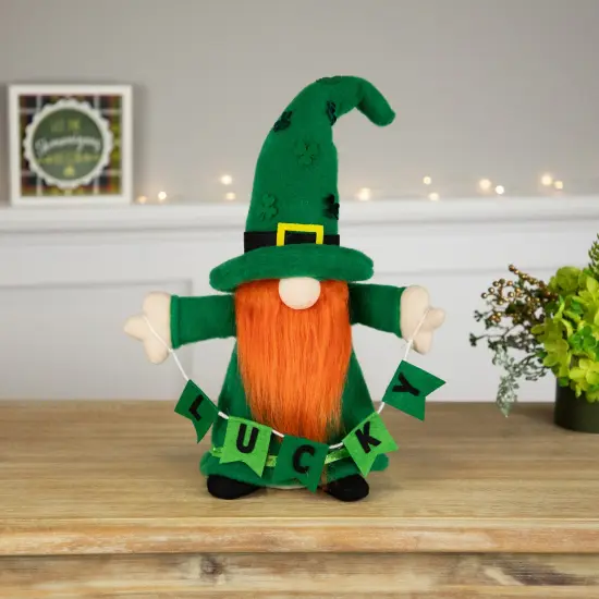 Northlight Lucky Gnome St. Patrick's Day Figurine - 16" - Green {3}