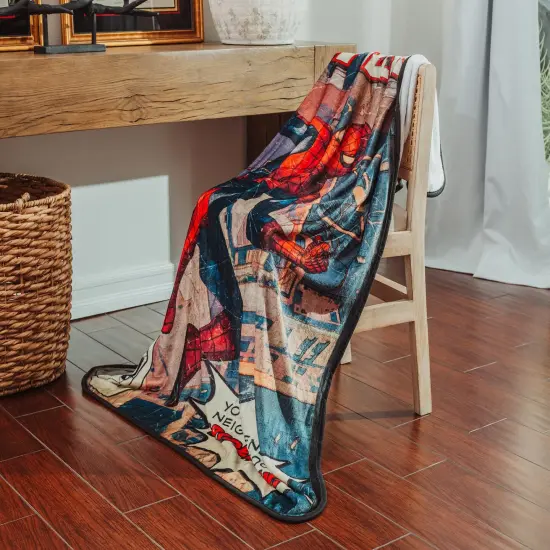 Marvel Comics Friendly Neighborhood Spider-Man Throw Blanket | 45 x 60 Inches {5}
