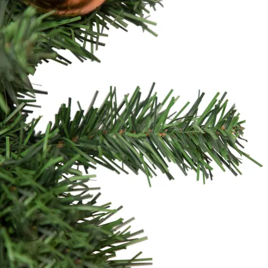 Northlight Pre-Decorated Pine Cones and Ornaments Artificial Christmas Wreath - 24" - Unlit Green {4}