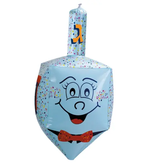 Rite Lite Jumbo Smiley Face Dreidel Hanukkah Inflatable - 24" - Blue and Red {3}