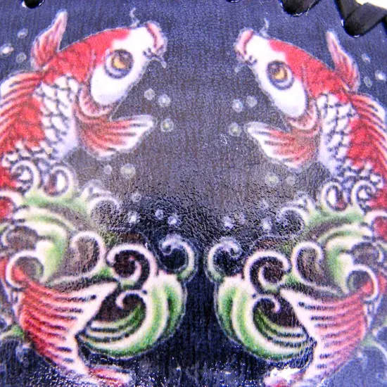 Tattoo Koi Fish Black Leather Belt Buckle Strength {3}