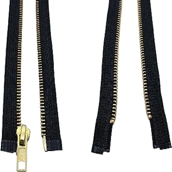 YKK 30" Medium Weight Jacket 5 Brass ~ Separating ~ Black (1 Zipper/Pack) -Made in USA {1}