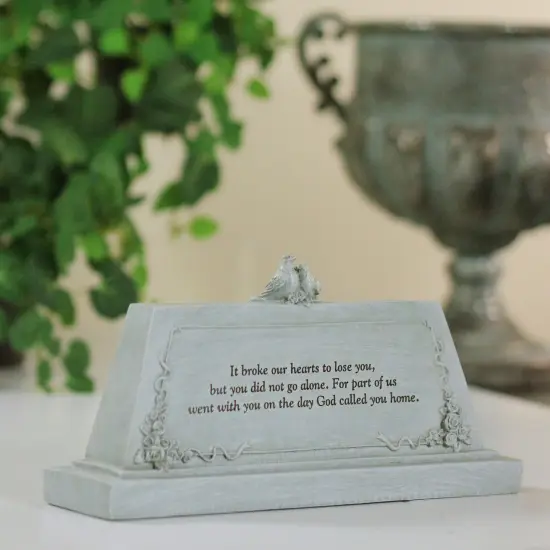 Roman Forever with the Angels Bereavement Plaque - 9" Gray {4}