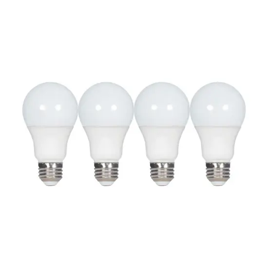 4Pk - Satco 9.5w A19 LED Frosted 2700K Medium Base 220 deg. Beam Angle 120v Warm White {2}