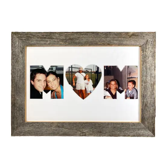Mother's Series Rustic Farmhouse Decoratvie Wood Collage Picture Frame {3}