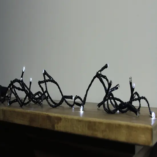 Kurt Adler LED 8-Function Christmas Lights - Cool White - 149 ft Black Wire - 608ct {3}