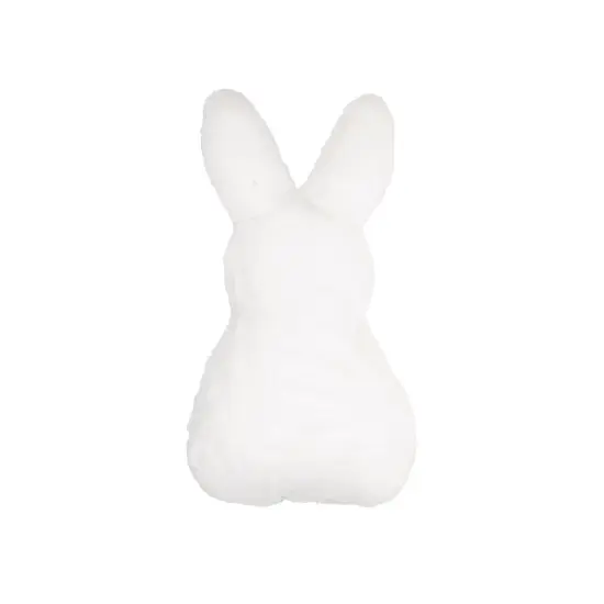 Easter Spring Themed Bunny Rabbit Cotton Tail Shaped Small/Petite Accent Pillow, 10" x 18" {1}