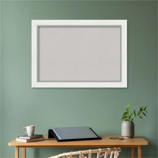 Eva Framed Corkboard, Grey Cork Eva White Silver {5}
