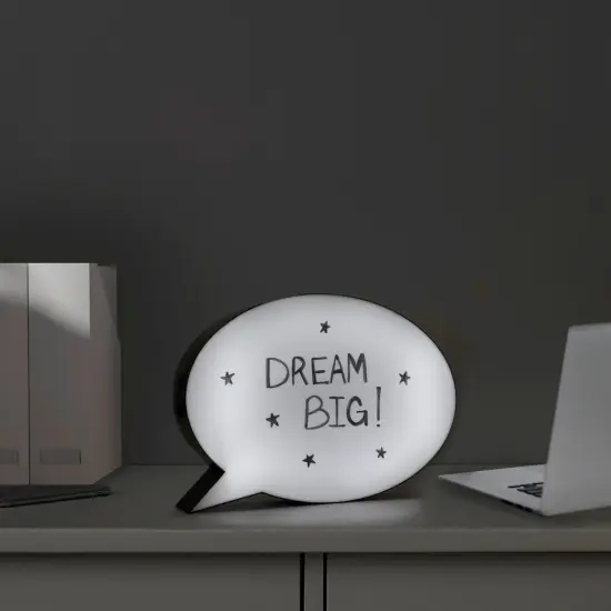 Northlight 12" LED Lighted Thought Cloud Dry Erase White Board {3}