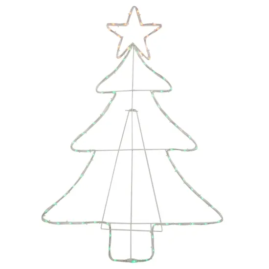Northlight 38.5" Lighted Christmas Tree Silhouette Outdoor Christmas Decor White {4}