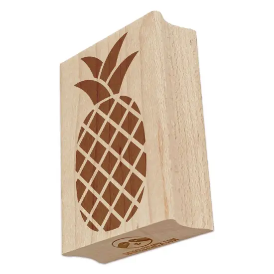 Pineapple Silhouette Rectangle Rubber Stamp for Stamping Crafting {2}