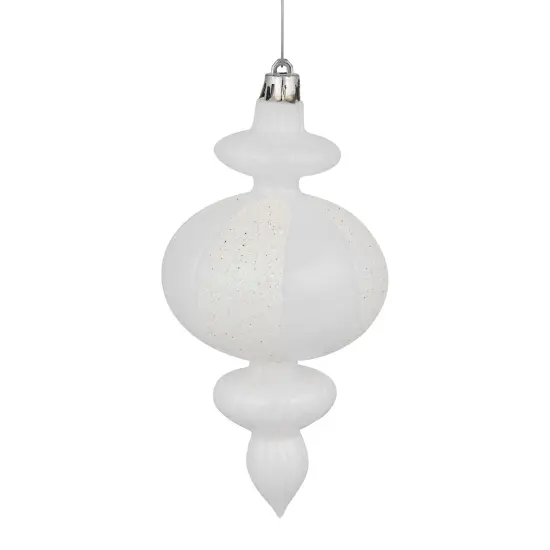 Northlight 8-Count White Shatterproof Finial Christmas Ornaments, 6" {4}