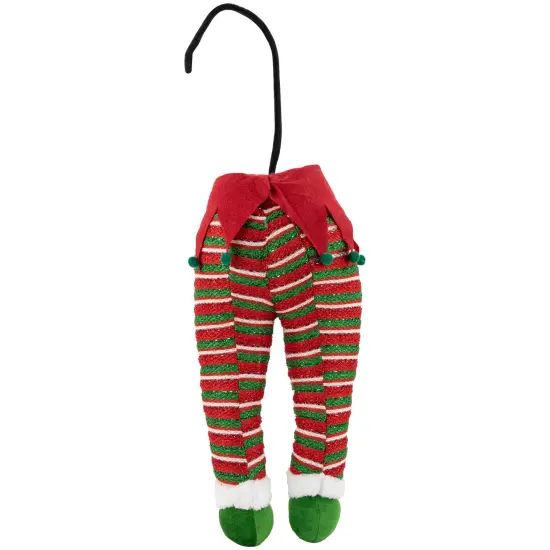 Northlight 19" Red and Green Striped Elf Legs Christmas Decoration {7}