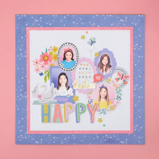 Pebbles Cool Girl Ephemera Die-Cuts 72/Pkg-Journaling, Gold Foil {4}