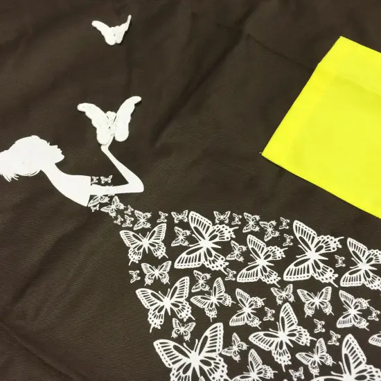 Wrapables Butterfly Girl Adjustable Work Apron, Brown {4}