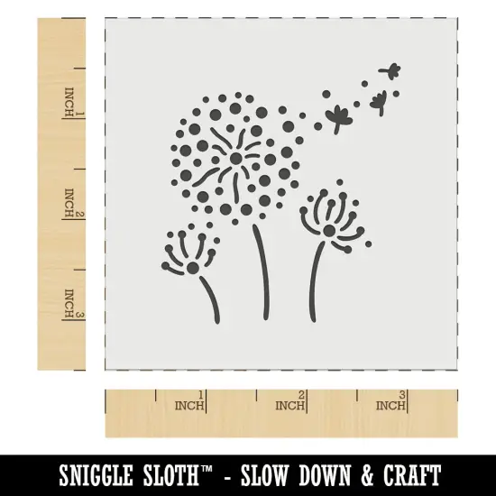Dandelion Seeds Blowing Away Wall Cookie DIY Craft Reusable Stencil {6}