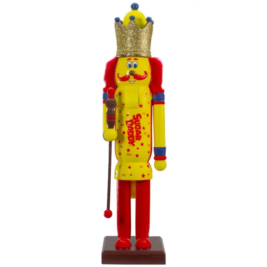 Northlight 14" Tootsie Roll Sugar Daddy Wooden Christmas Nutcracker Figure Yellow {1}