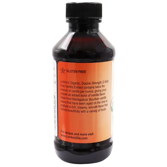 LorAnn Oils Organic Madagascar Double Strength Vanilla Extract, 4 ounce {2}