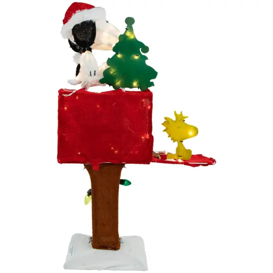 Northlight LED Lighted Peanuts Snoopy on Mailbox Outdoor Christmas Decoration - 32" - Clear Lights Multi {5}