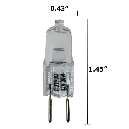 Platinum 20W 12V GY6.35 Bi-Pin Base Clear Halogen Bulb {2}