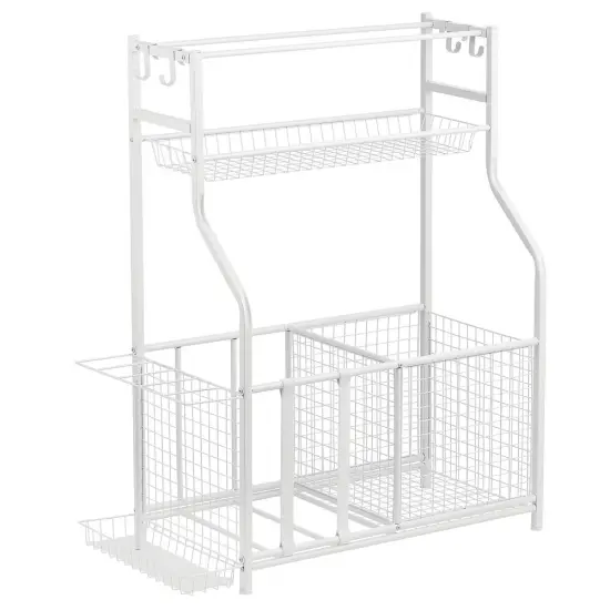mDesign Metal Heavy Duty Garage Sports Storage Rack with Top Shelf {5}