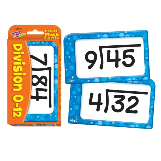 Division 0-12 Pocket Flash Cards, 6 Packs {5}