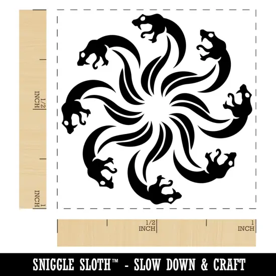 Hydra Naga Serpents Snakes Self-Inking Rubber Stamp Ink Stamper Purple {1}