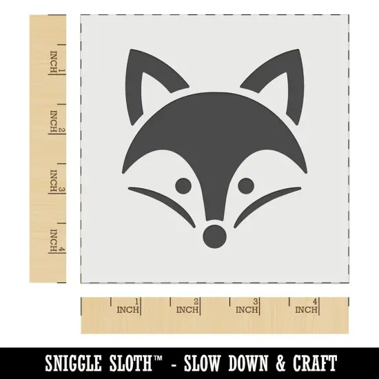 Sweet Fox Head Face Wall Cookie DIY Craft Reusable Stencil {6}
