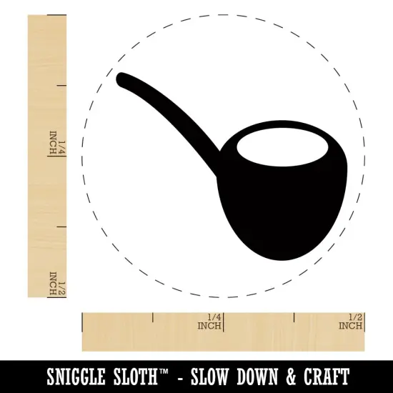 Old Timey Pipe Self-Inking Rubber Stamp for Stamping Crafting Planners Yellow {1}