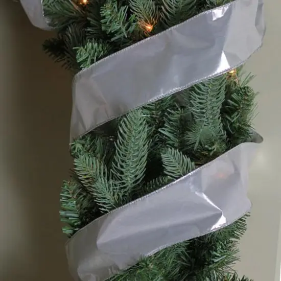 Northlight Silver Christmas Wired Craft Ribbon 2.5" x 10 Yards {4}