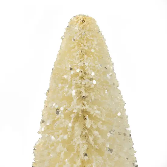 Northlight Glittered Sisal Christmas Tree Decoration - 11.5" - Cream Ivory {6}