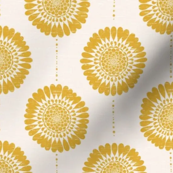 Various Fabrics by the Yard or Fat Quarter Floral Sunflower Boho Yellow Custom Printed Fabric by Spoonflower {7}