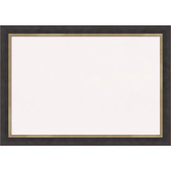 Hammered Charcoal Tan Wood Framed Corkboard, White Cork {1}