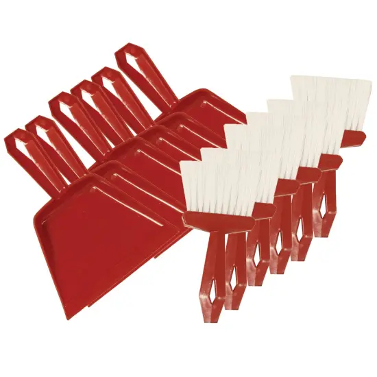 Dust Pan & Whisk Broom Set, Pack of 6 {1}