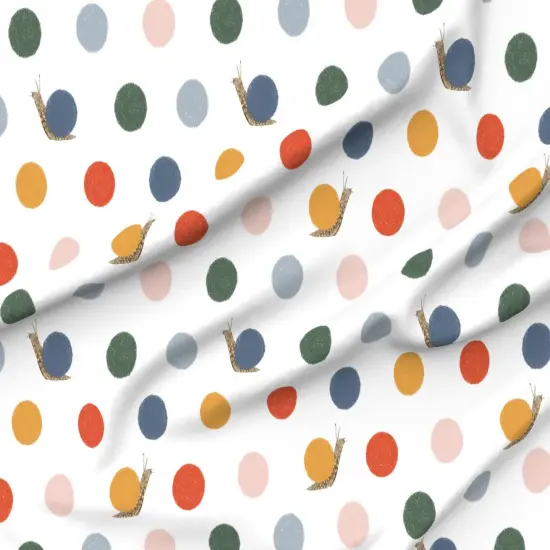 Various Fabrics by the Yard or Fat Quarter Polka Dots Woodland Snails Primary Colors Whimsical Cute Bright Colorful Large Scale Custom Printed Fabric by Spoonflower {6}