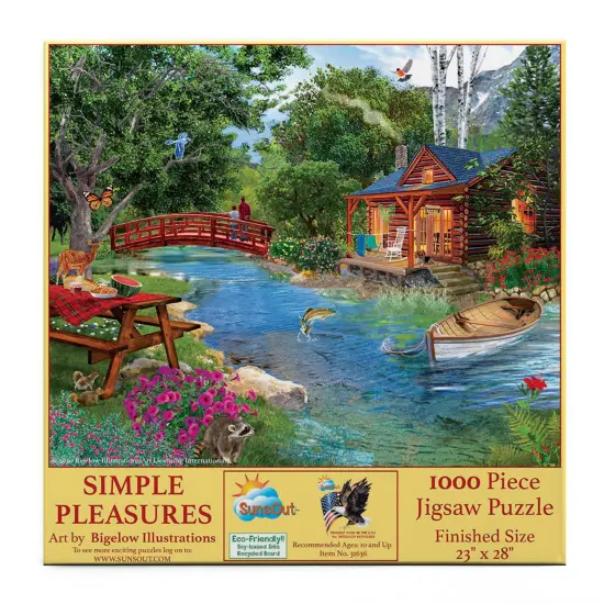 Sunsout Simple Pleasures 1000 pc Fathers Day Jigsaw Puzzle 31636 {4}