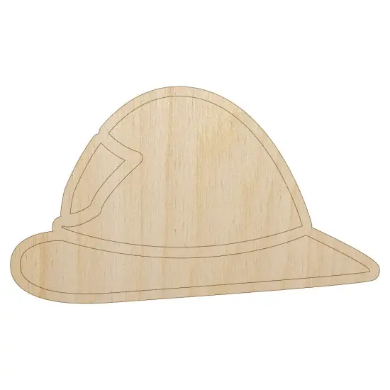 Fire Helmet Fireman Firefighter Profile Unfinished Wood Shape Piece Cutout for DIY Craft Projects {7}